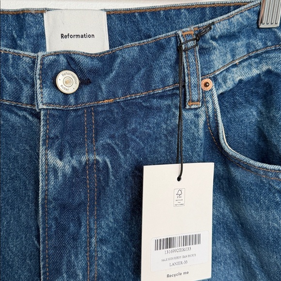 Reformation Blue Jean Shorts - Picture 12 of 15